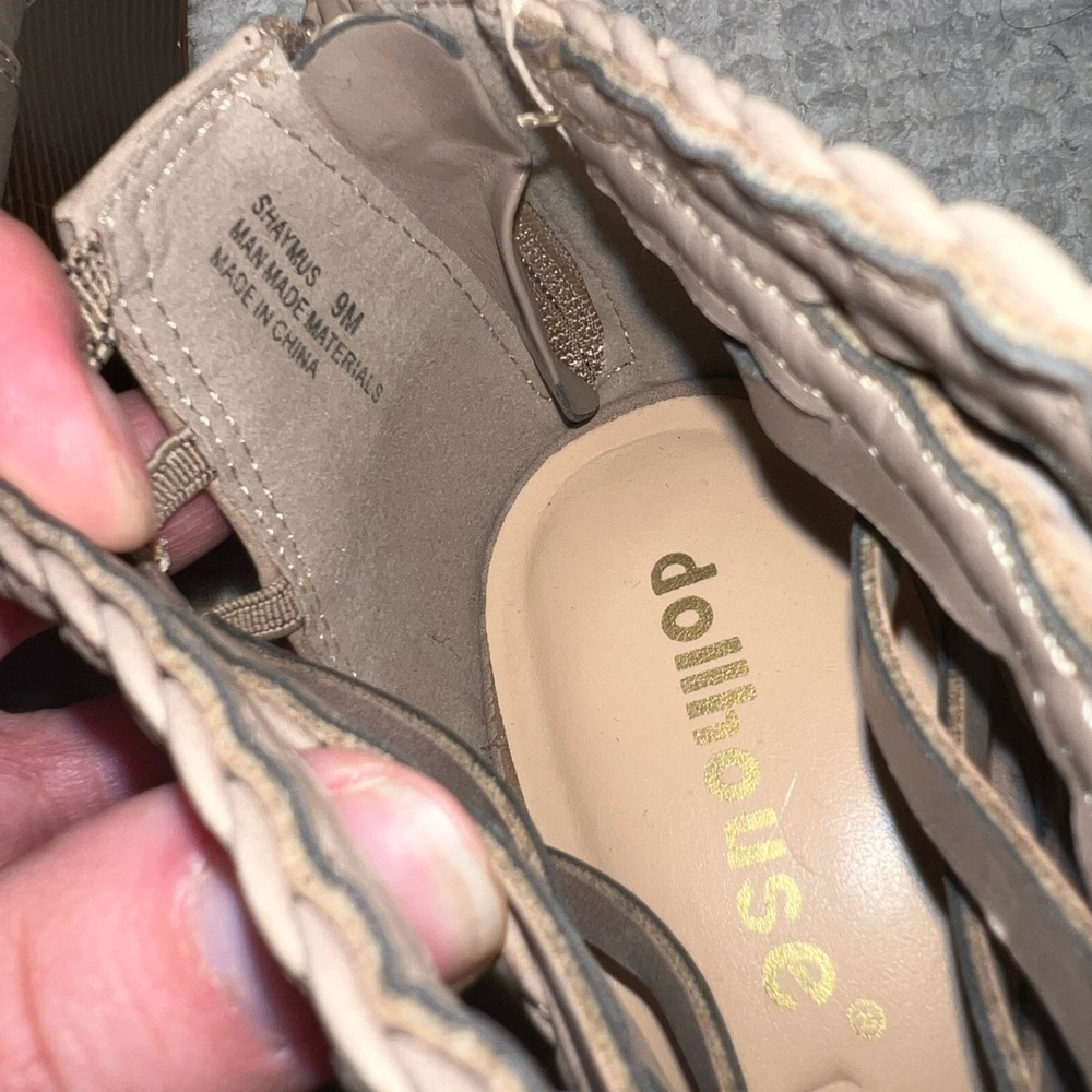 Women’s Dollhouse wedges. Nude/Gray toned - Picture 3 of 5